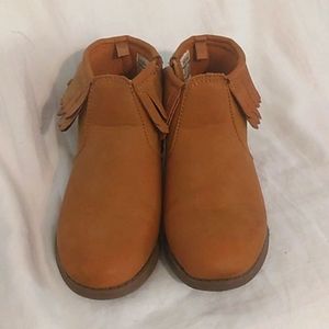 Girls Brown Leather OshKosh B'Gosh Boots Size 13y. Worn